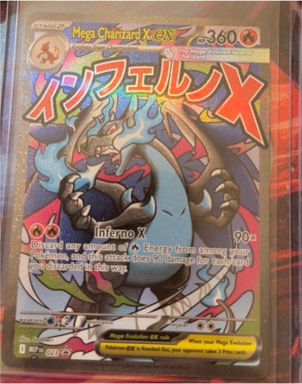2025 Pokémon Mega Charizard X EX 023 Black Star Promo — front