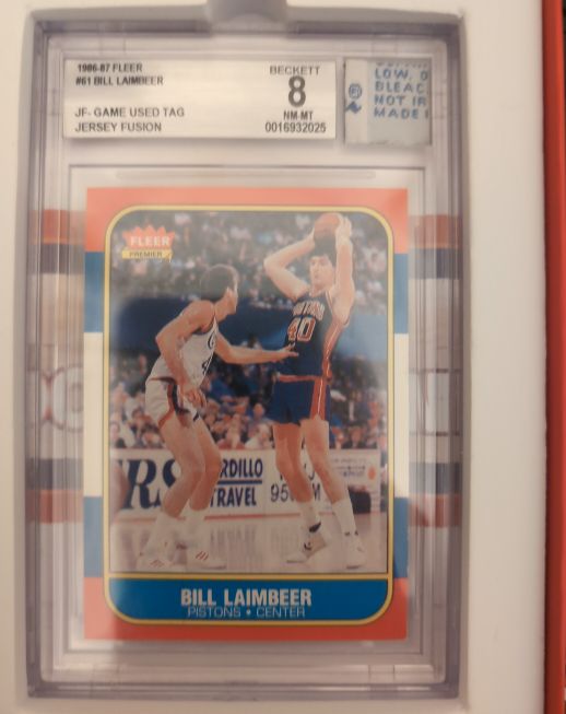 1986 Fleer #61 Bill Laimbeer — front