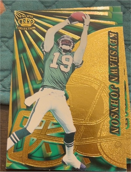 1997 Pacific Dynagon Prism #102 Keyshawn Johnson New York Jets — front