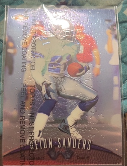 1998 Topps Finest #36 Deion Sanders — front
