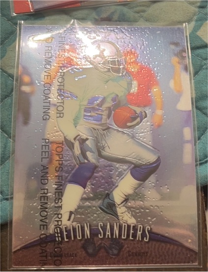 1998 Topps Finest #36 Deion Sanders — front