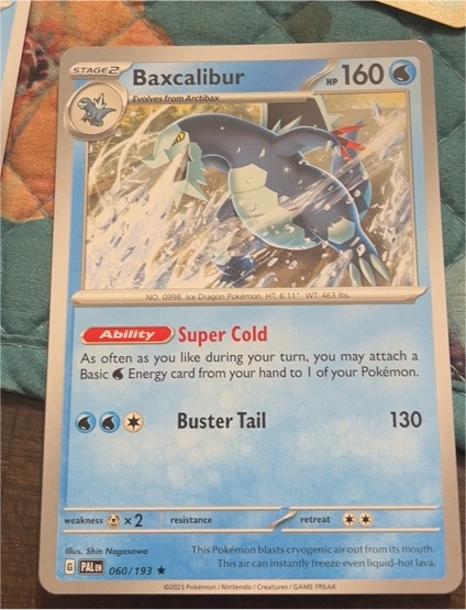 2023 Pokémon Paldea Evolved #060 Baxcalibur — front