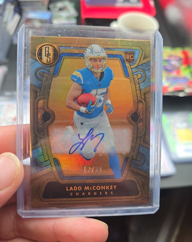 2024 Panini Gold Standard Ladd McConkey Rookie Autograph /199 — front