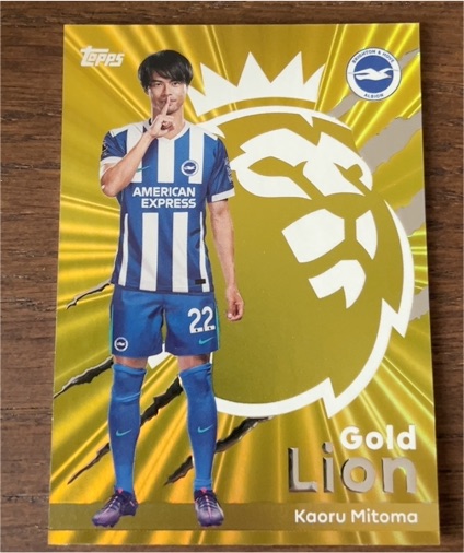 2025 Topps Premier League #GL5 Kaoru Mitoma Gold Lion — front