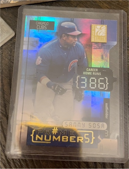 2001 Donruss Elite Prime Numbers Die-Cut #PN-8A Sammy Sosa — front