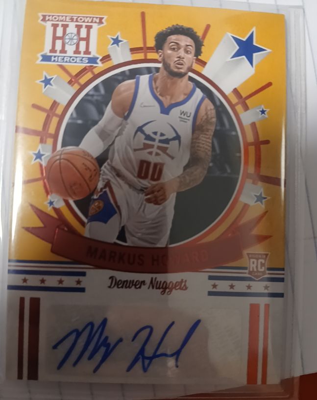 2020-21 Panini Chronicles #HH-MHW Markus Howard Rookie Auto Denver Nuggets — front