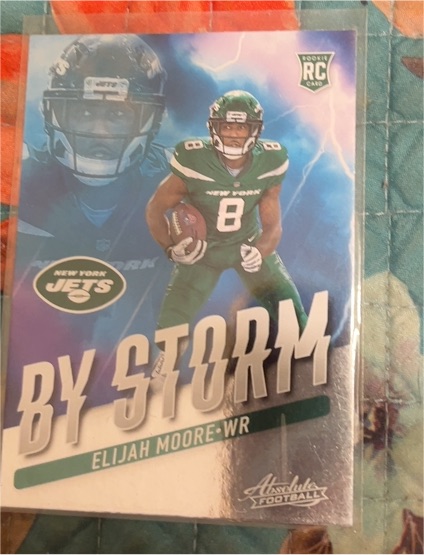 2021 Panini Absolute #BST-14 Elijah Moore By Storm Rookie — front