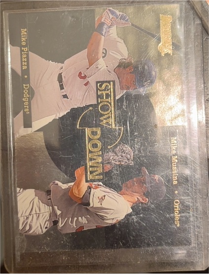 1995 Donruss Showdown #5 Mike Piazza / Mike Mussina — front