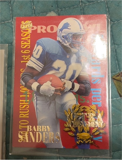 1995 Fleer Ultra #6 Barry Sanders Ultra Achievement — front