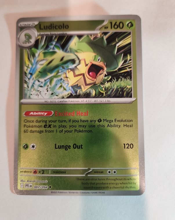 2015 Pokemon ME02 Phantasmal Flames #007 Ludicolo — front