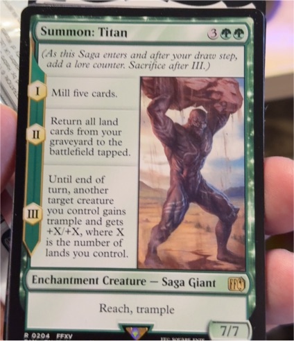 2023 Universes Beyond Final Fantasy #204 Summon: Titan — front