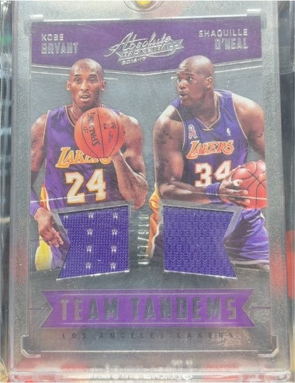 2016 Panini Absolute Basketball Team Tandems Kobe Bryant Shaquille O'Neal — front