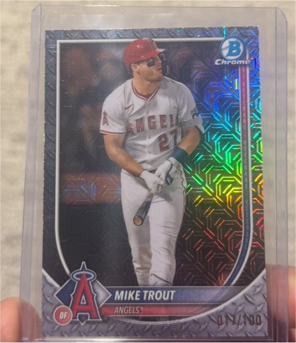 2025 Bowman Chrome #27 Mike Trout — front