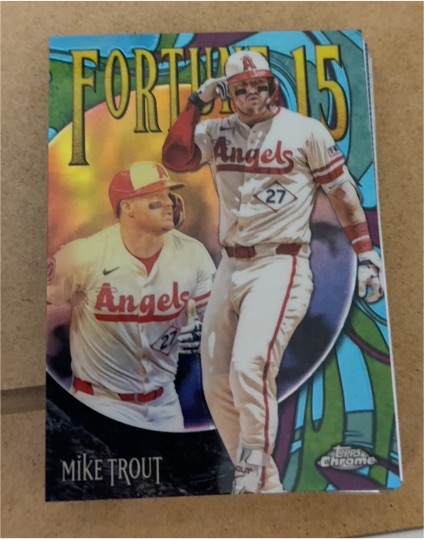 2025 Topps Chrome Update Fortune 15 #F15-3 Mike Trout — front