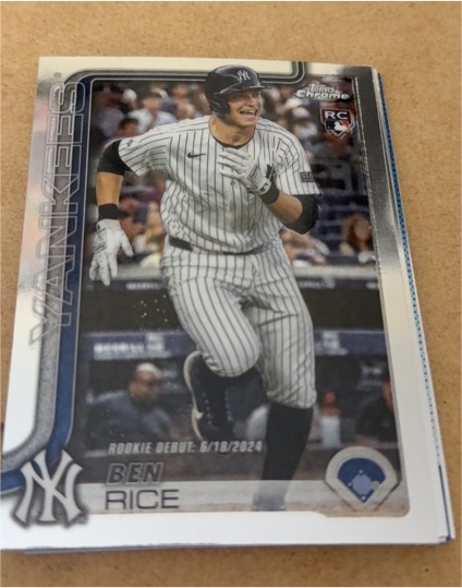 2025 Topps Chrome Update #US25 Ben Rice — front