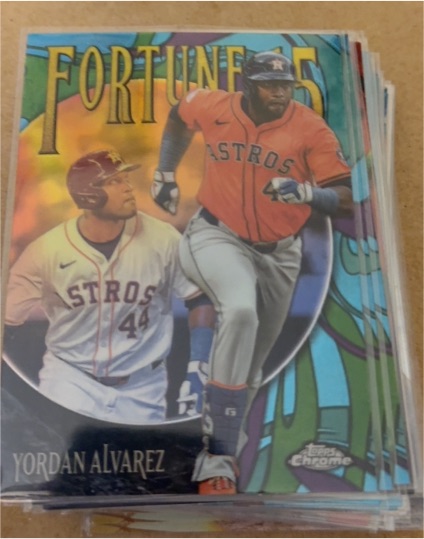 2025 Topps Chrome Fortune 15 #F15-9 Yordan Alvarez — front