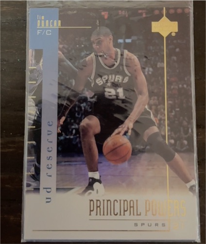 2000-01 Upper Deck Reserve Principal Powers #PP2 Tim Duncan — front