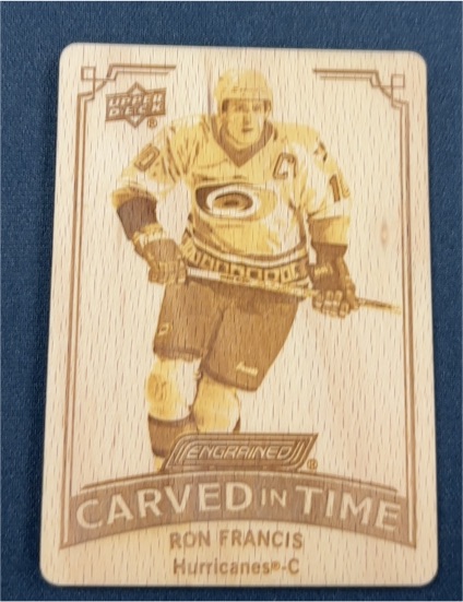 2023-24 Upper Deck Engrained Carved in Time #CT-6 Ron Francis — front