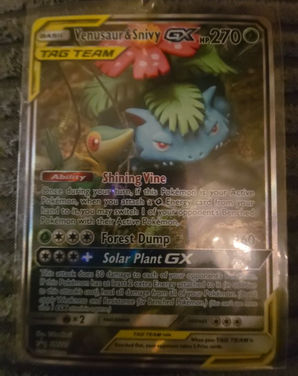 Pokémon Sun & Moon SM229 Venusaur & Snivy GX — front