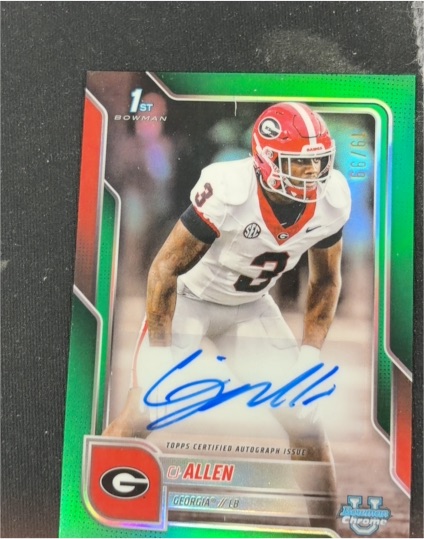 2025 Bowman University Chrome #BCA-CA CJ Allen — front