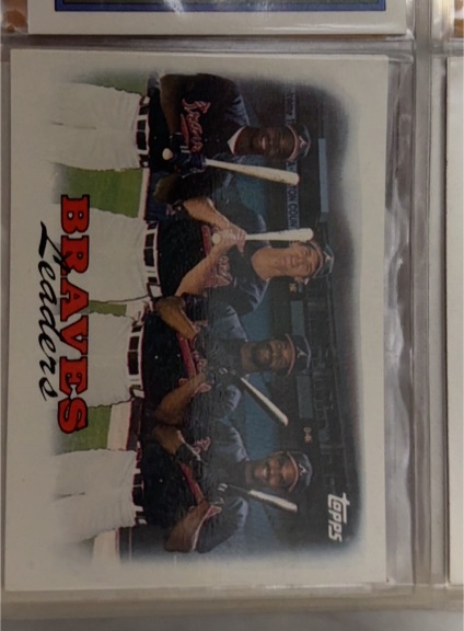 1988 Topps #549 Braves Leaders Atlanta Braves — front