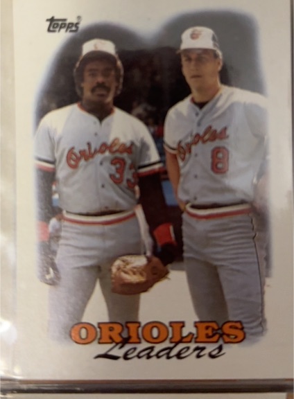 1988 Topps #51 Orioles Leaders Cal Ripken Jr. Eddie Murray — front