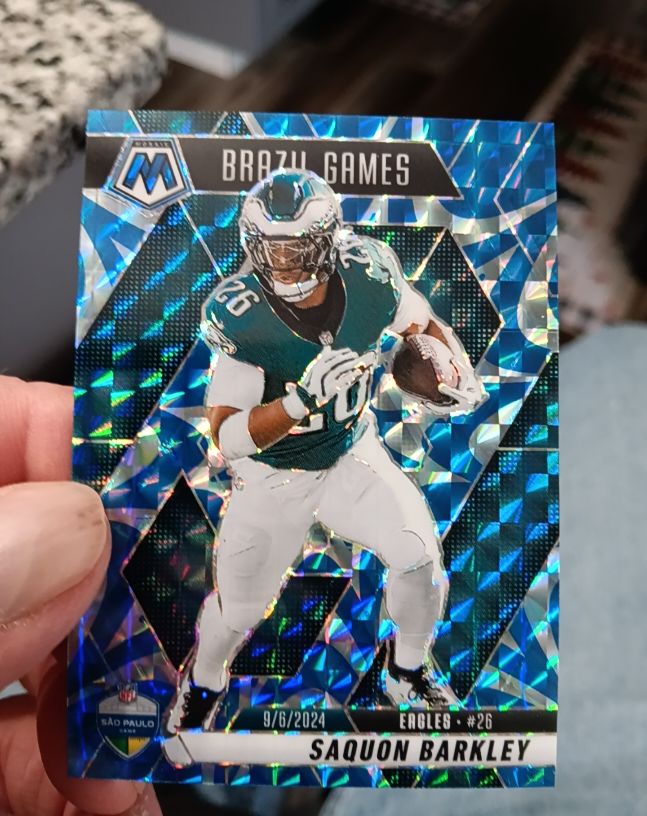 2025 Panini Mosaic #263 Saquon Barkley Brazil Games — front