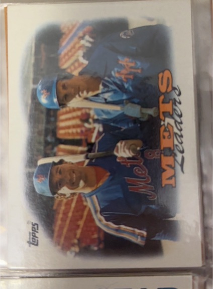 1988 Topps #579 Mets Leaders Gary Carter/Kevin McReynolds — front