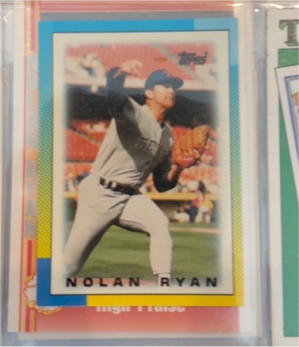 1990 Topps Major League Leaders Minis #39 Nolan Ryan — front