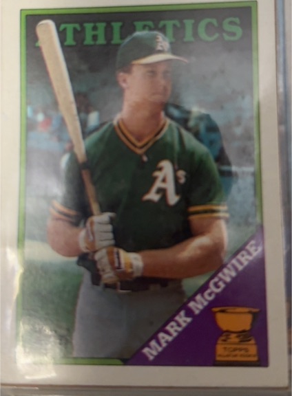 1988 Topps #580 Mark McGwire — front