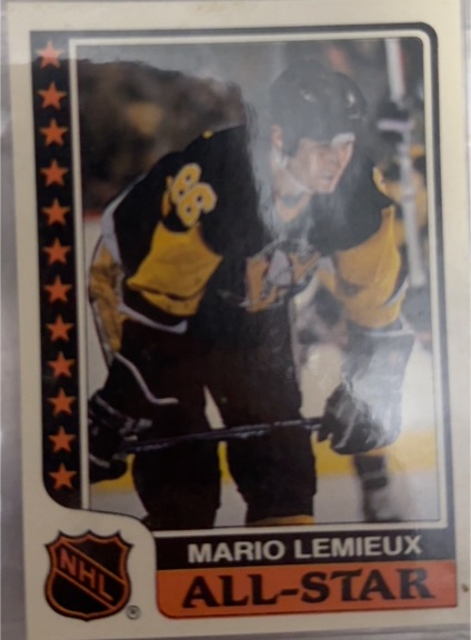1986-87 Topps #9 Mario Lemieux Stickers — front