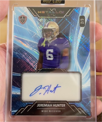 2025 Wild Card Metallix #2/3 Jeremiah Hunter — front
