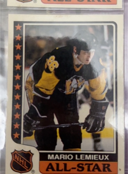 1986-87 Topps #9 Mario Lemieux All-Star Sticker — front