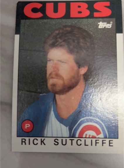 1986 Topps #330 Rick Sutcliffe — front