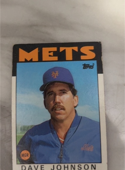 1986 Topps #501 Davey Johnson — front