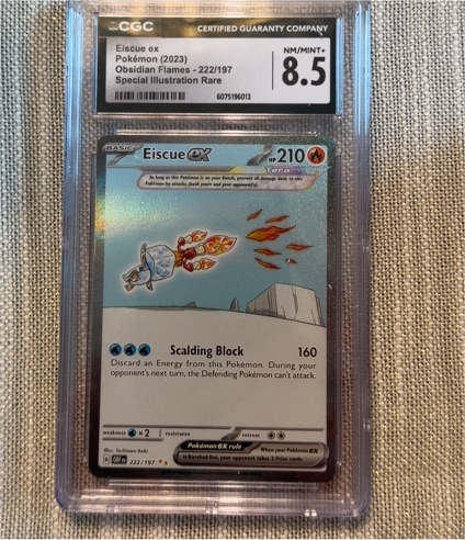 2023 Pokemon Obsidian Flames Eiscue ex 222/197 Special Illustration Rare — front
