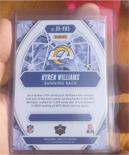 2025 Panini Absolute Draft Diamonds #DD-KWS Kyren Williams — front