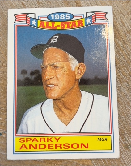 1986 Topps #1 Sparky Anderson — front