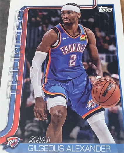2025 Topps Basketball #OTC-4 Shai Gilgeous-Alexander — front