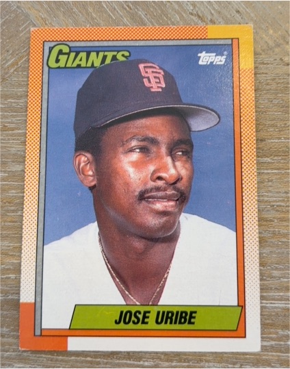 1990 Topps #472 Jose Uribe — front