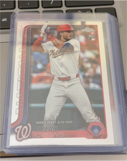 2025 Topps Chrome Update #USC190 Dylan Crews Rookie Card — front