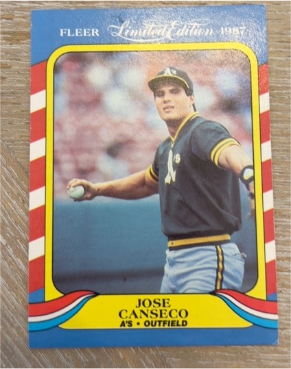 1987 Fleer Limited Edition #6 Jose Canseco — front