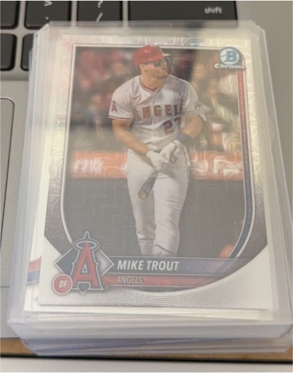 2025 Bowman Chrome #27 Mike Trout — front