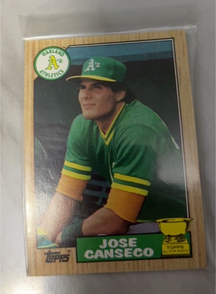 1987 Topps #620 Jose Canseco — front