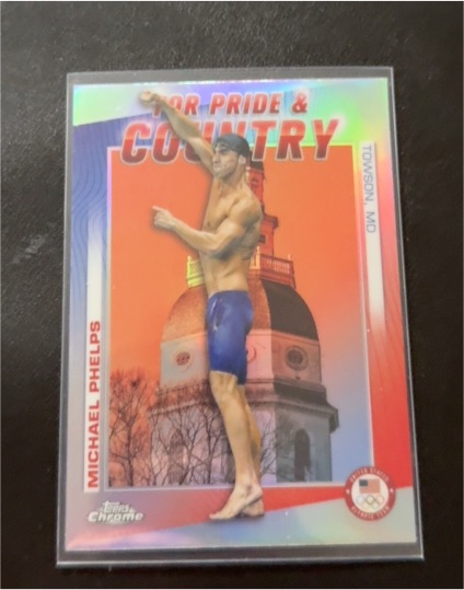 2024 Topps Chrome US Olympic For Pride & Country #PC-5 Michael Phelps — front