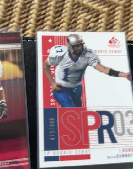 2003 Upper Deck SP Game Used Rookie Debut #180 Tony Romo — front
