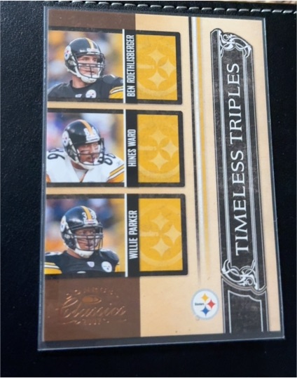 2007 Donruss Classics Timeless Triples #TT-5 Ben Roethlisberger / Hines Ward / Willie Parker — front