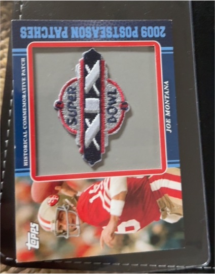 2009 Topps Postseason Patches #PPR37 Joe Montana — front