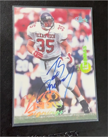 1996 Classic Visions Signings Zach Thomas Rookie Card — front