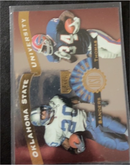 1996 Upper Deck US10 Barry Sanders Oklahoma State University — front